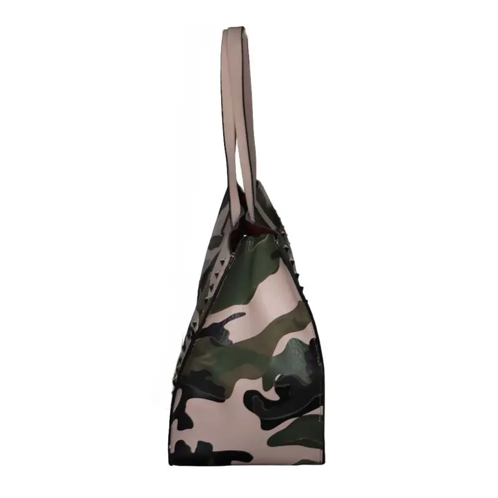 Valentino Garavani Rockstud Camouflage Leather Tote Bag